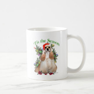 Buff Cocker Spaniel 'Tis the Season Coffee Mug