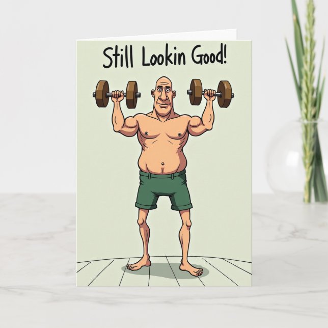 Buff Fathers Day Cartoon Card (Front)