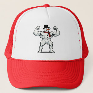 Buff/Fit snowman Christmas/winter Tri-Blend Shirt Trucker Hat