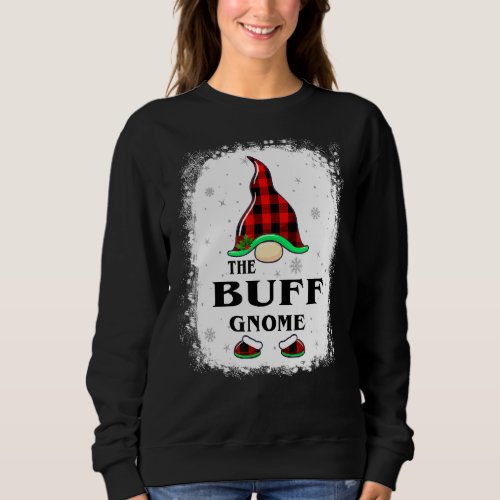 Buff Gnome Buffalo Plaid Matching Family Xmas Paja Sweatshirt
