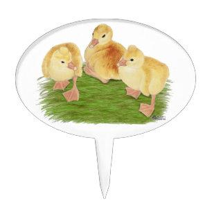 Buff Goslings Tufted Cake Topper