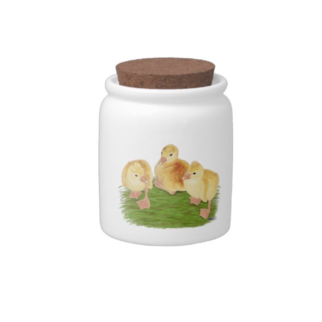 Buff Goslings Tufted Candy Jar (Right)