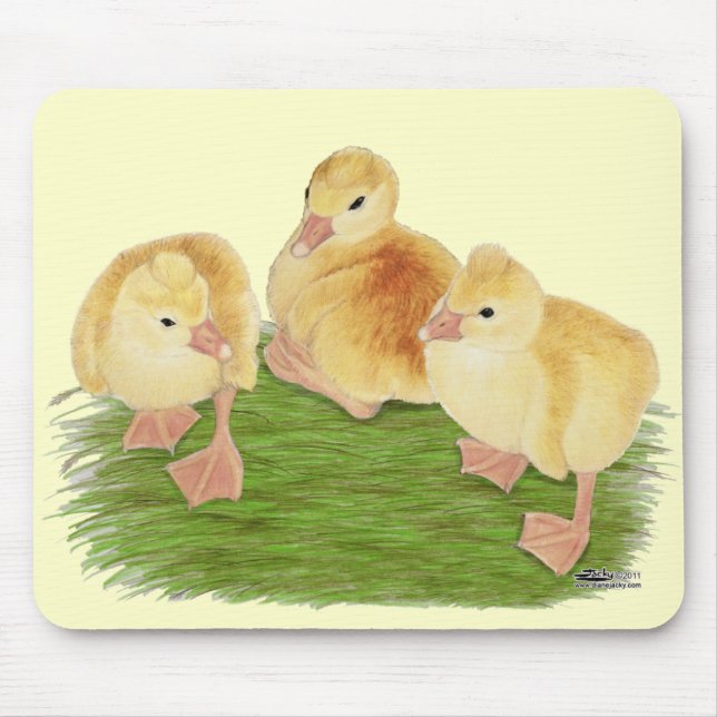 Buff Goslings Tufted Mouse Pad (Front)
