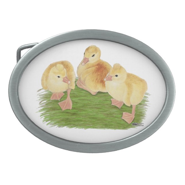 Buff Goslings Tufted Oval Belt Buckle (Front)