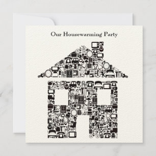 Buff House Home Housewarming Party Invitation