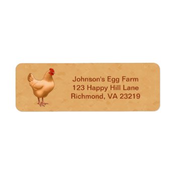 Buff Orpington Chicken Hen Label by Fun_Forest at Zazzle