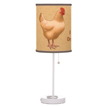 Buff Orpington Chicken Hen Table Lamp by Fun_Forest at Zazzle