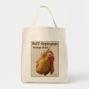 Buff Orpington Rooster image and text Tote Bag