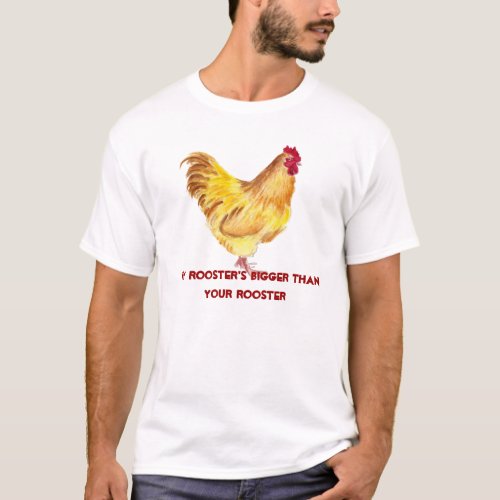 buff orpington rooster painting mens t shirts