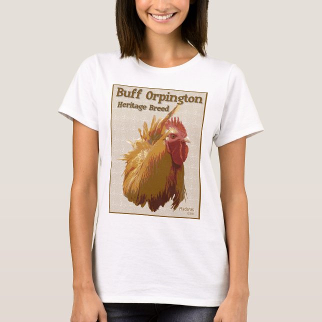 Buff Orpington Rooster T-Shirt (Front)