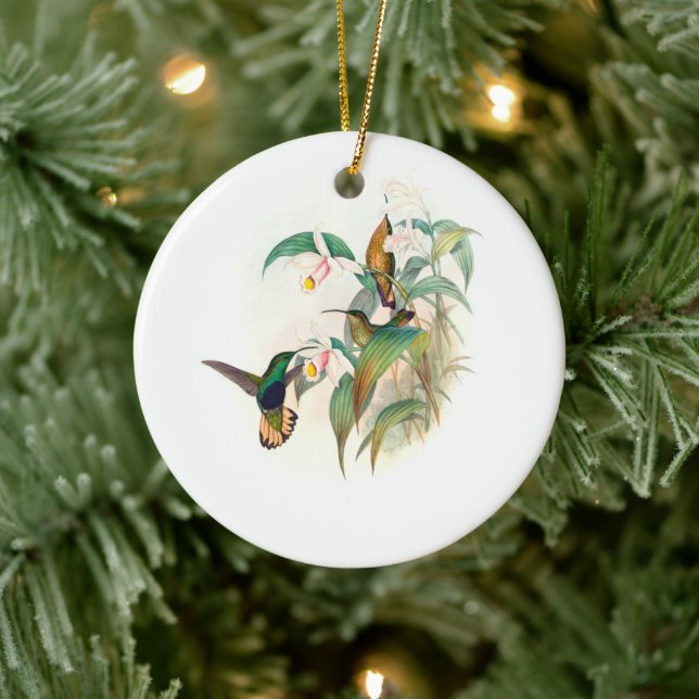 Buff-tailed Velvet-breast, Tree Ceramic Ornament (Tree)