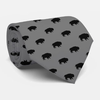 Buffa Silhouette Gray and Black Neutral Colors Tie