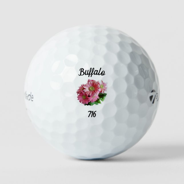 Buffalo 716 Gerber Daisy Glolf Balls (Front)