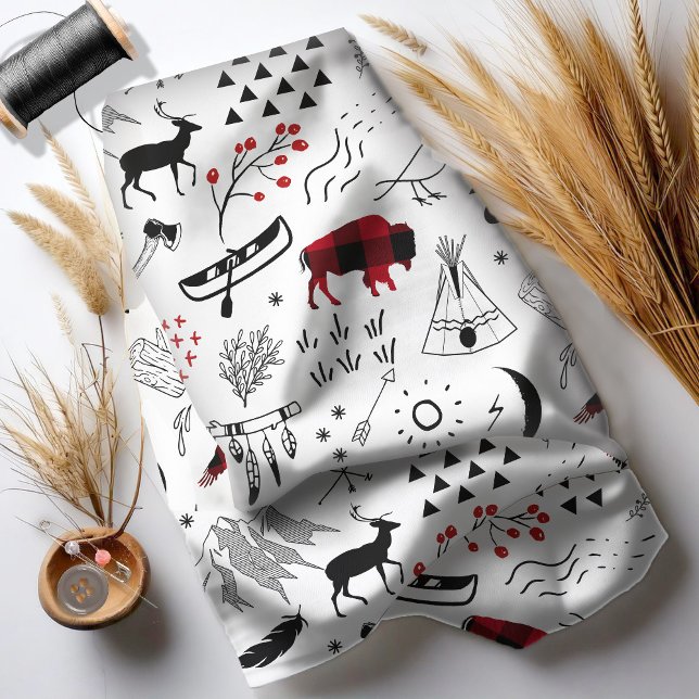 Buffalo Adventures Black and Red Plaid ID599 Fabric (Creator Uploaded)