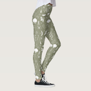 Buffalo Adventures Black and Red Plaid ID599 Leggings