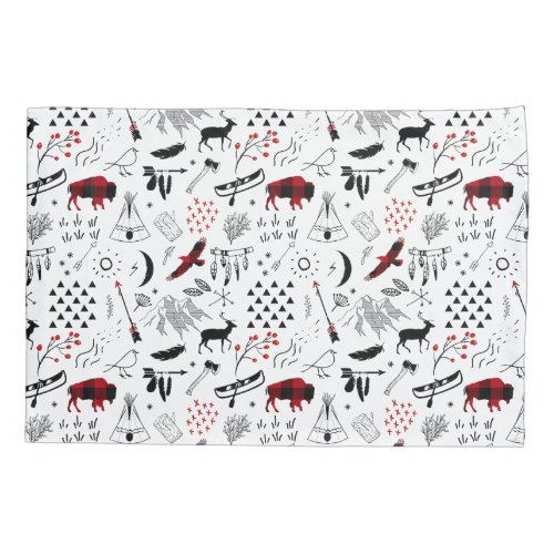 Buffalo Adventures Black and Red Plaid ID599 Pillow Case
