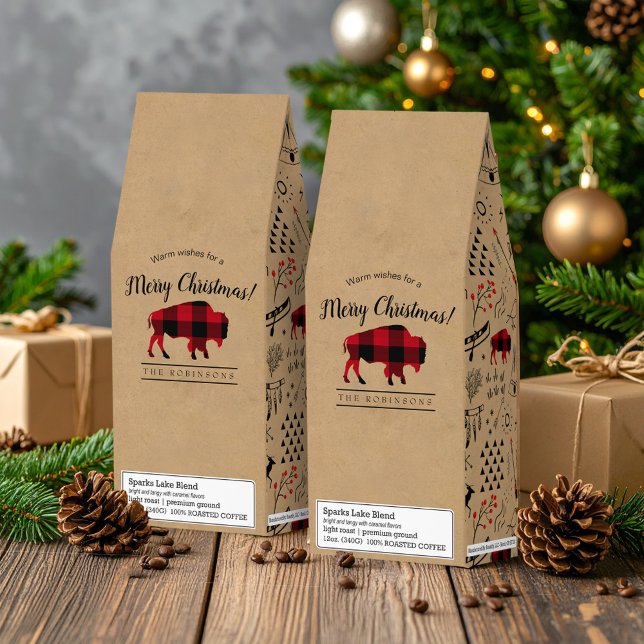 Buffalo Adventures Black and Red Plaid/Kraft ID599 Roasted Coffee (Creator Uploaded)