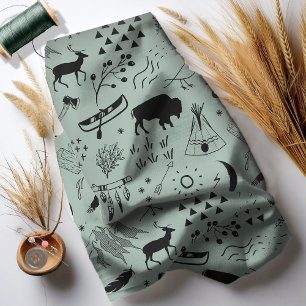 Buffalo Adventures Black w/Any Color ID599 Fabric