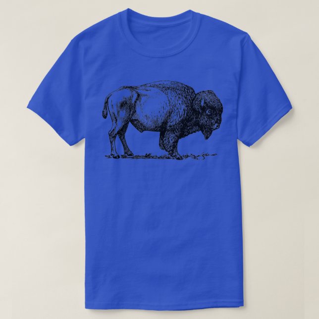 Buffalo  American Bison Classic Print Tee  (Design Front)