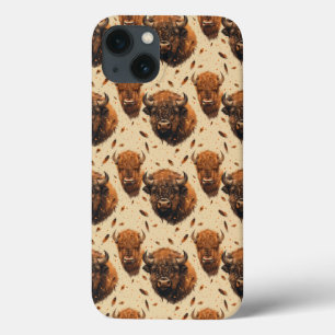 Buffalo and Feather Design iPhone Cove / iPad case