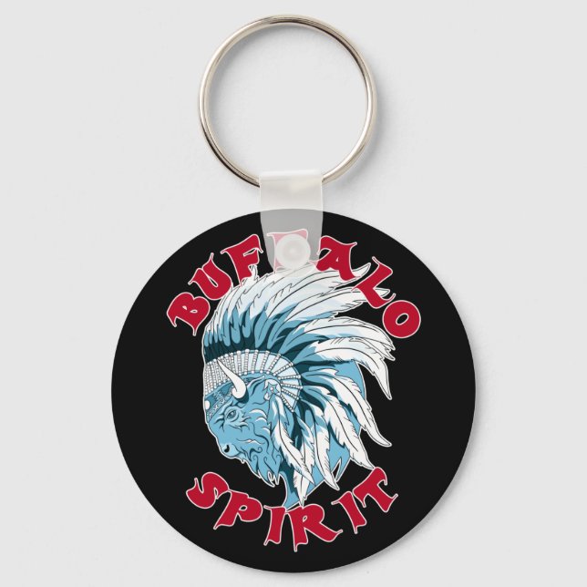 Buffalo Animal Spirit Keychain (Front)