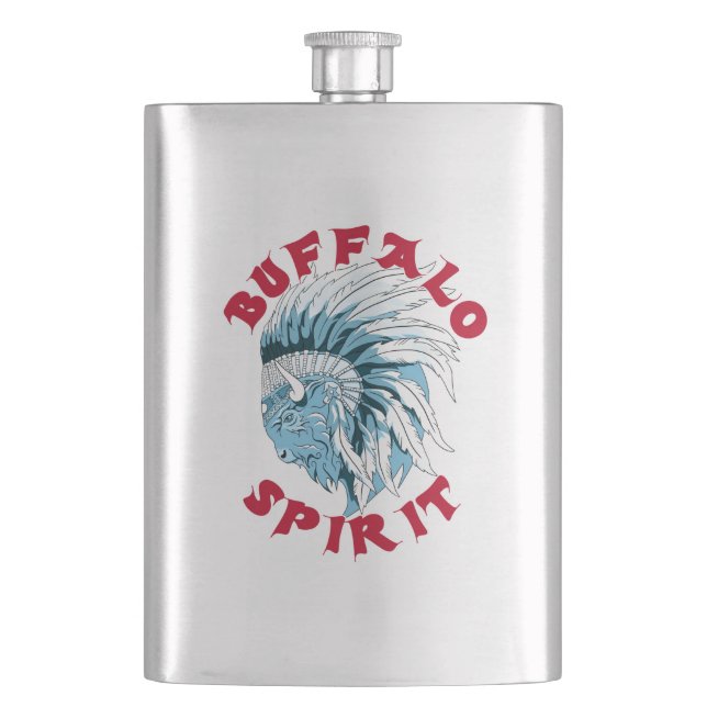 Buffalo Animal Spirit Shot Flask (Front)