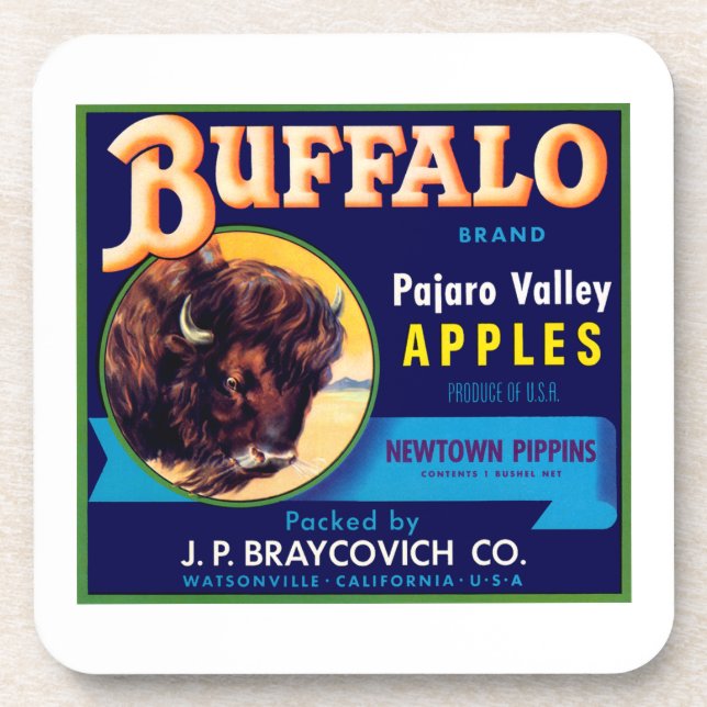Buffalo Apples Drink Coaster (Front)