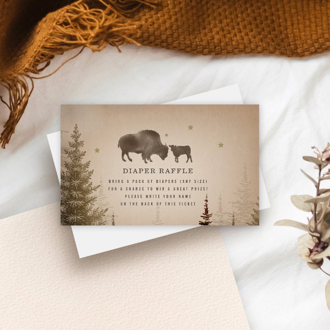 Buffalo Baby Shower Diaper Raffle Enclosure Card (Creator Uploaded)