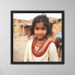 Buffalo &amp; Beads: Village Child by Sonia Artisan Canvas Print