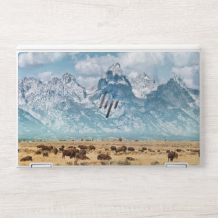 Buffalo Below the Grand Teton Mountains HP Laptop Skin