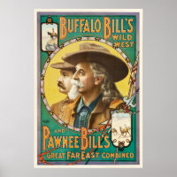 VINTAGE Buffalo Bill POSTER (repro)