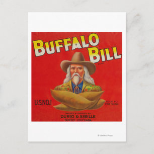 Buffalo Bill Brand Yam Crate Label Postcard