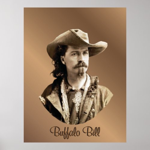 Buffalo Bill Cody 1875 Western Hero USA Poster