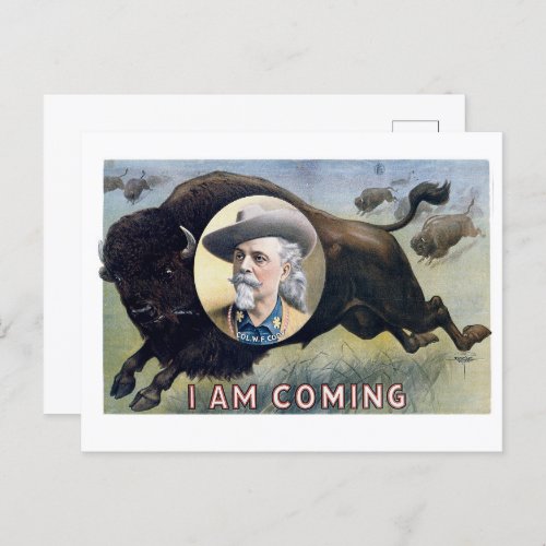 Buffalo Bill Cody Courier Lithography Company 1900 Postcard