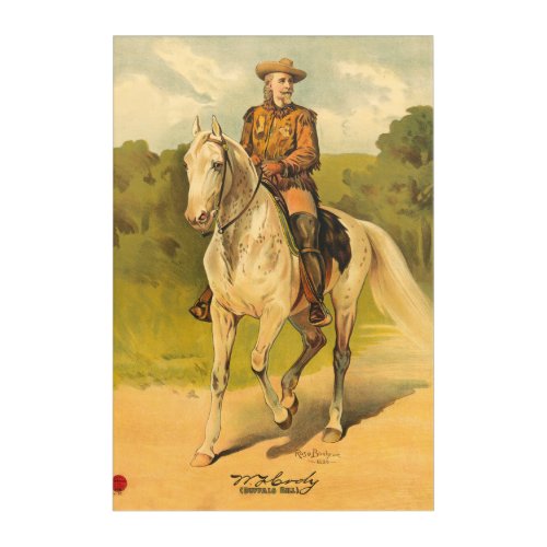 Buffalo Bill Cody on Horse Acrylic Print