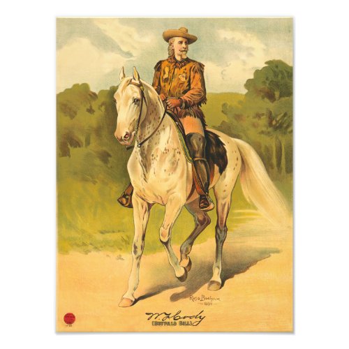 Buffalo Bill Cody on Horse Photo Print