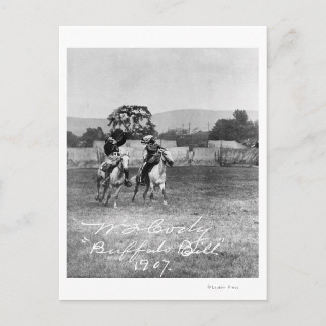 "Buffalo Bill" Cody Riding Horse Postcard (Front)