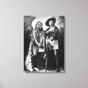Buffalo Bill Cody & Sitting Bull - Circa 1885 Canvas Print