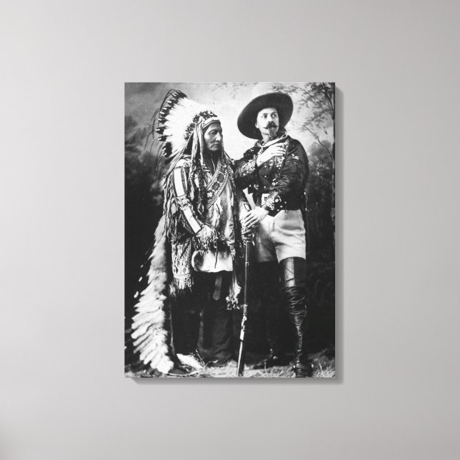 Buffalo Bill Cody & Sitting Bull - Circa 1885 Canvas Print (Front)