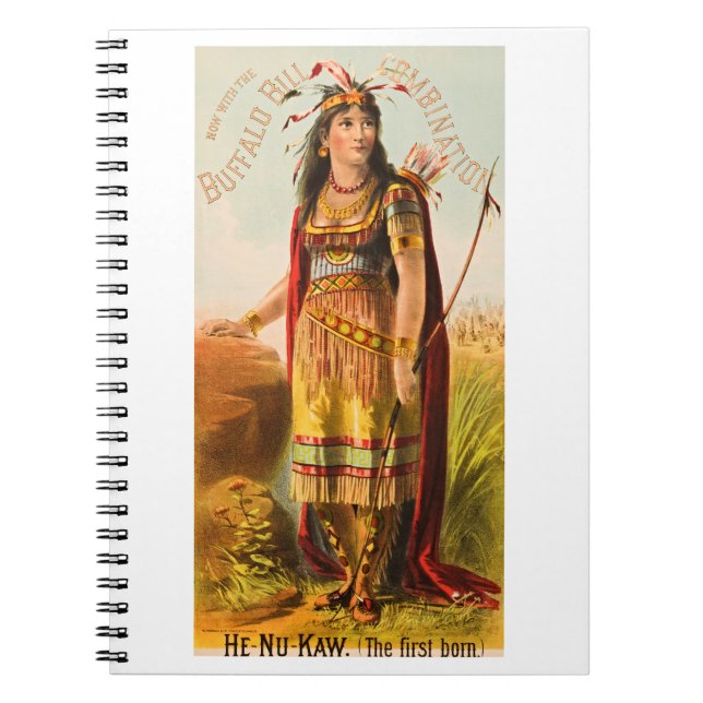 Buffalo Bill Handsomest Indian Maiden 1880s Notebook (Front)