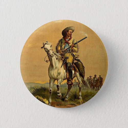 Buffalo Bill The Scout Vintage Advertisement Button