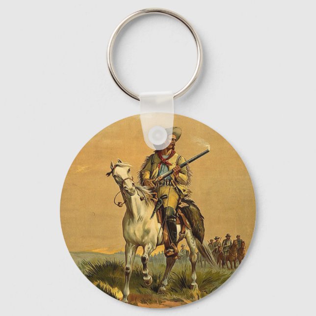 Buffalo Bill "The Scout" Vintage Advertisement Keychain (Front)