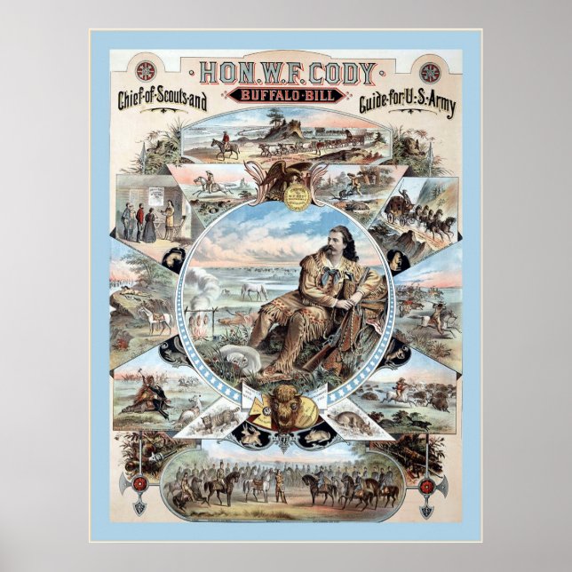 Buffalo Bill ~ Vintage Advertising Poster. Poster (Front)