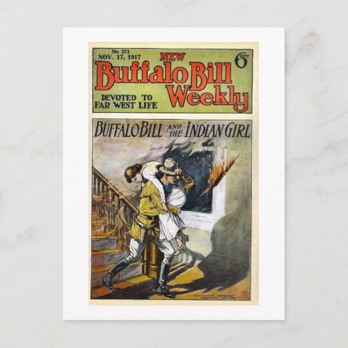 Buffalo Bill Weekly 1917 Devoted to Far West Life Postcard