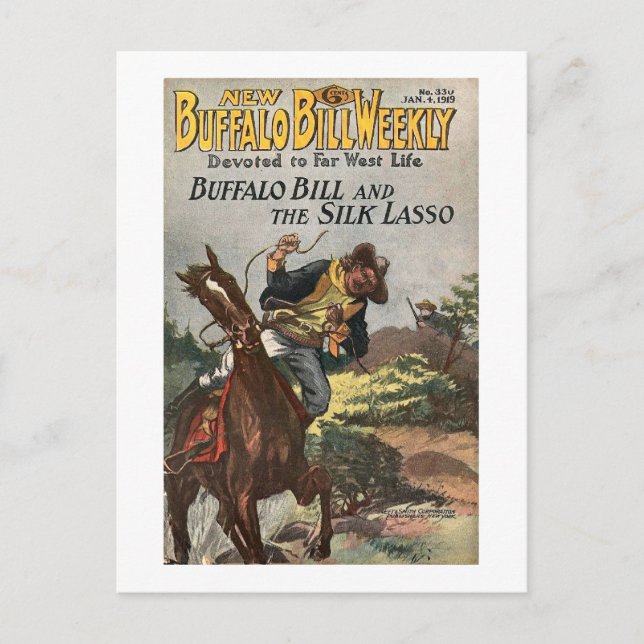 Buffalo Bill Weekly 7 - vintage Postcard (Front)