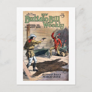 Buffalo Bill Weekly 8 - vintage Postcard