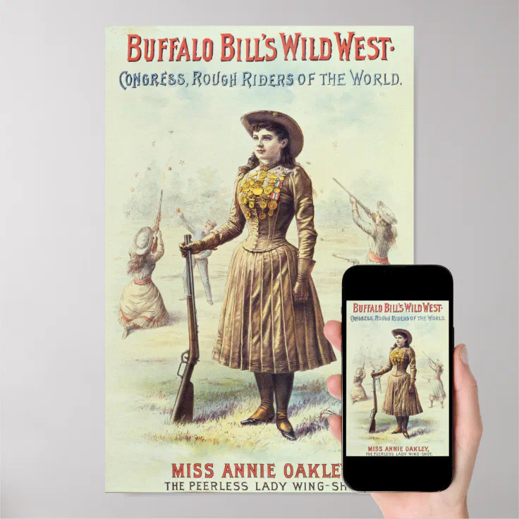 Buffalo Bill Wild West Annie Oakley Poster | Zazzle