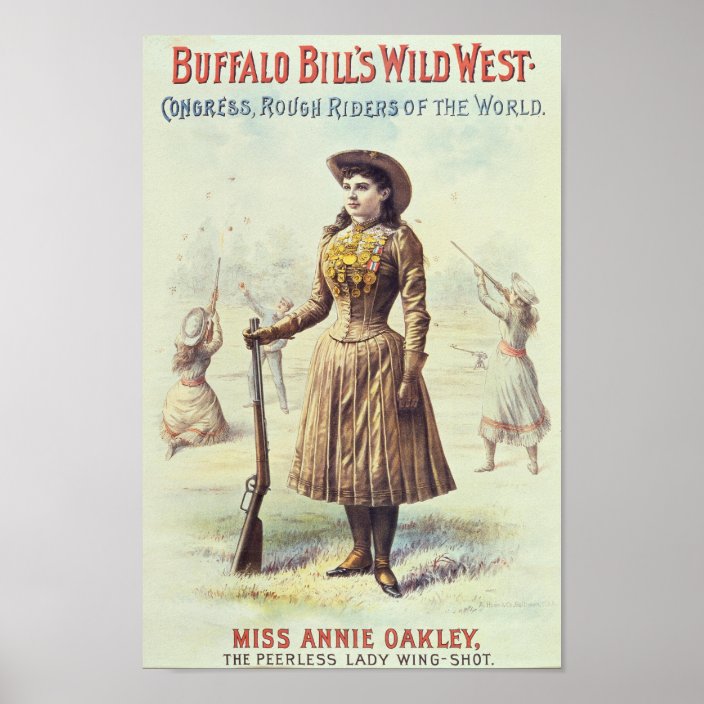 Buffalo Bill Wild West Annie Oakley Poster | Zazzle.com