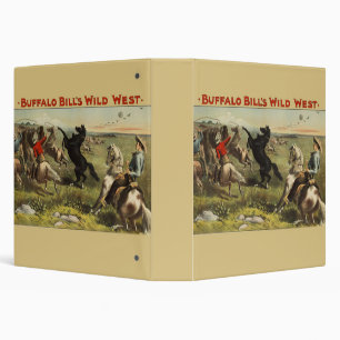 Buffalo Bill Wild West Cowboy Horse Poster 3 Ring Binder
