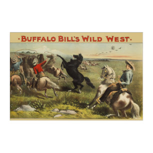 Buffalo Bill Wild West Cowboy Horse Poster Acrylic Print
